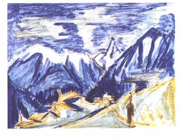 Ernst Ludwig Kirchner Staffelalp in the autumn oil painting image